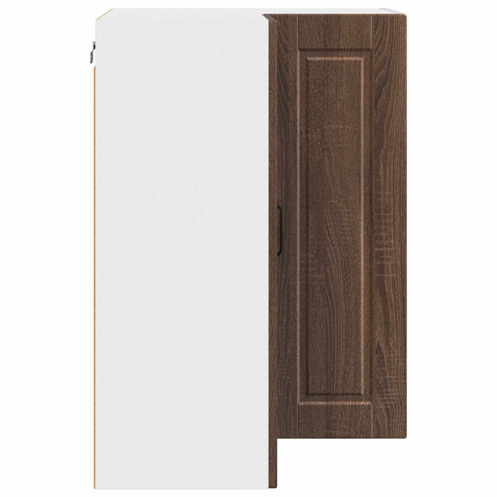 Wand-Eckschrank PORTO Braun Eichen-Optik 57 x 57 x 80 cm