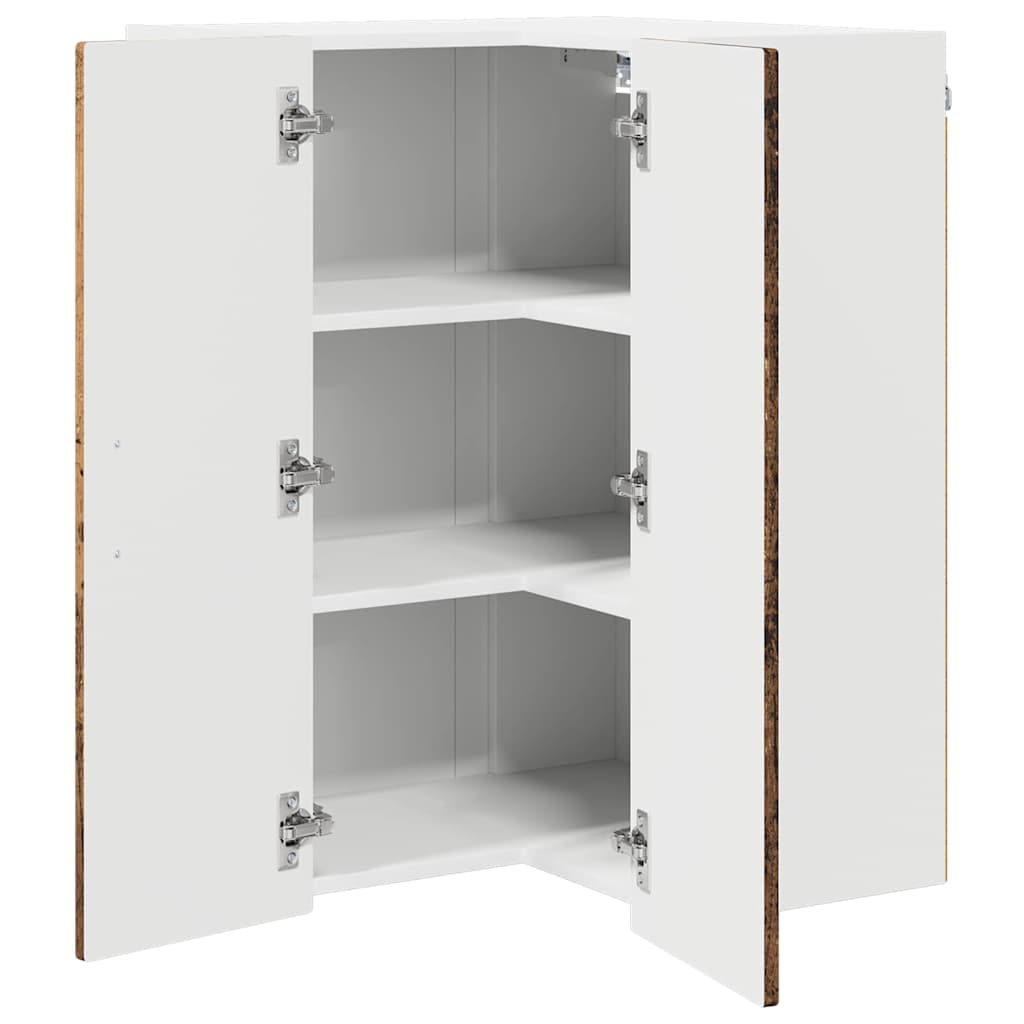 Wand-Eckschrank PORTO Altholz 57 x 57 x 80 cm Holzwerkstoff