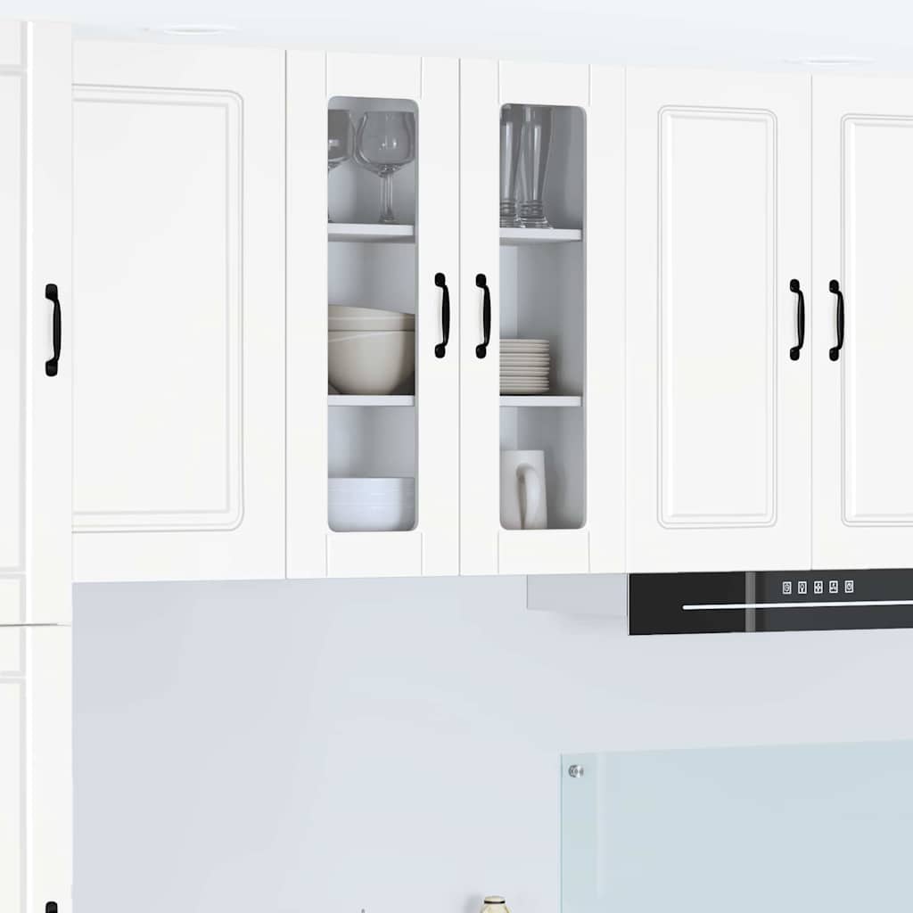 Wandglas-Schrank PORTO Weiß 60 x 31 x 80 cm Holzwerkstoff