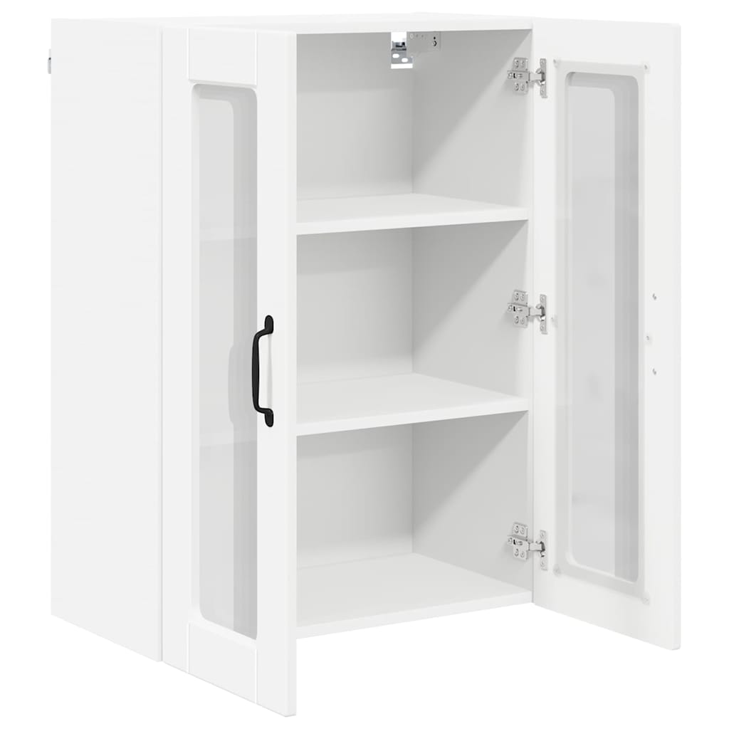 Wandglas-Schrank PORTO Weiß 60 x 31 x 80 cm Holzwerkstoff