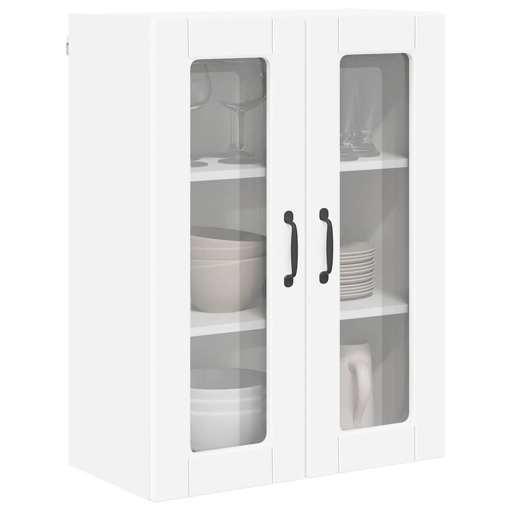 Wandglas-Schrank PORTO Weiß 60 x 31 x 80 cm Holzwerkstoff