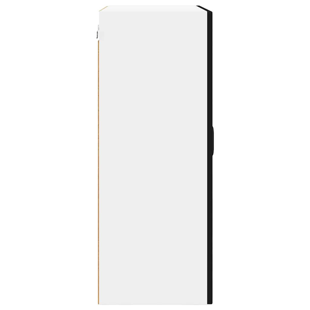 Wandglas-Schrank PORTO Schwarz 60 x 31 x 80 cm Holzwerkstoff