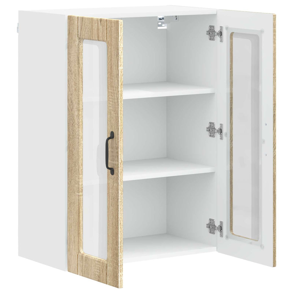 Wandglas-Schrank PORTO Sonoma-Eiche 60 x 31 x 80 cm