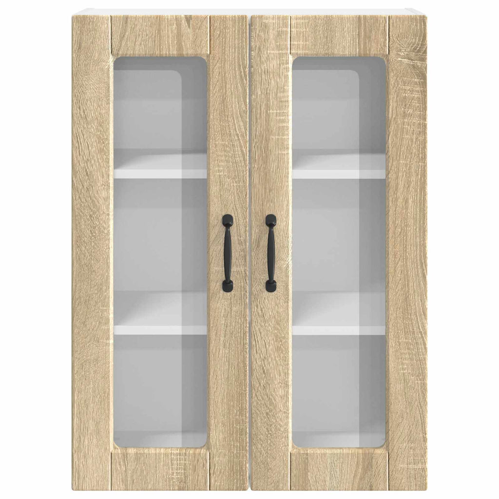 Wandglas-Schrank PORTO Sonoma-Eiche 60 x 31 x 80 cm