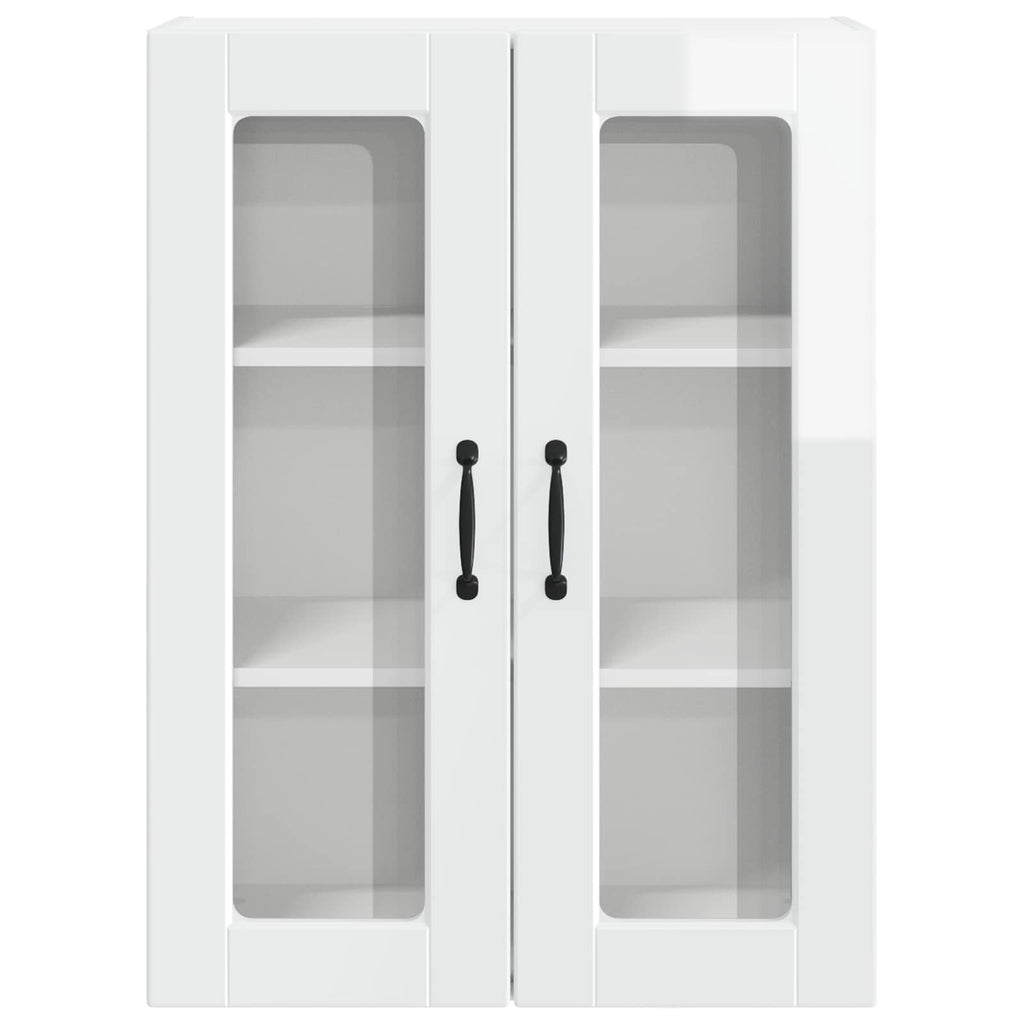 Wandglas-Schrank PORTO Hochglanz Weiß 60 x 31 x 80 cm
