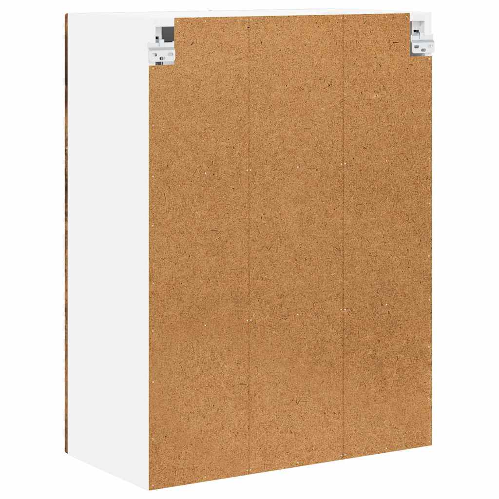 Wandglas-Schrank PORTO Geräucherte Eiche 60 x 31 x 80 cm