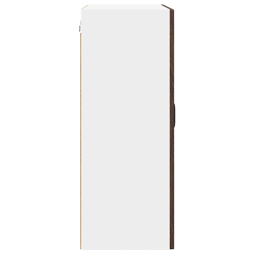Wandglas-Schrank PORTO Braun Eichen-Optik 60 x 31 x 80 cm