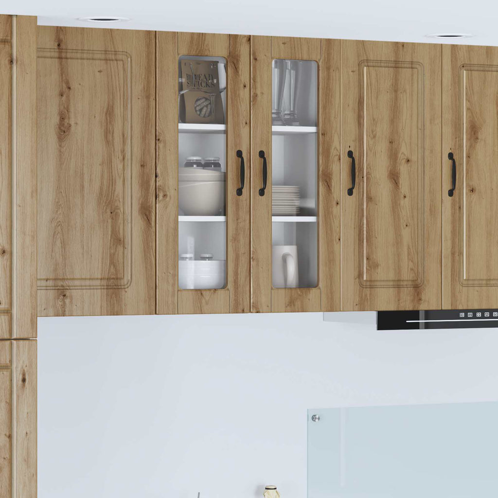 Wandglas-Schrank PORTO Artisan-Eiche 60 x 31 x 80 cm