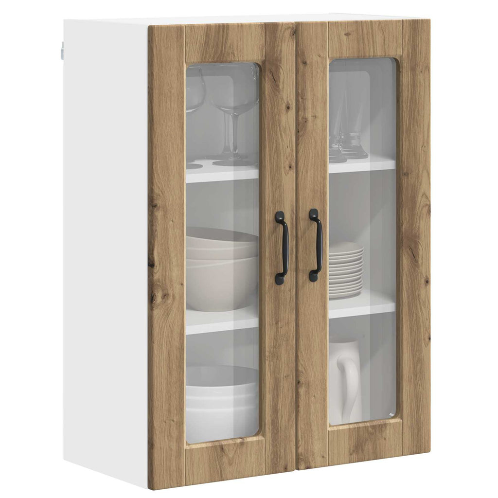 Wandglas-Schrank PORTO Artisan-Eiche 60 x 31 x 80 cm
