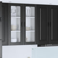 Wandglas-Schrank PORTO Schwarz 40 x 31 x 100 cm Holzwerkstoff