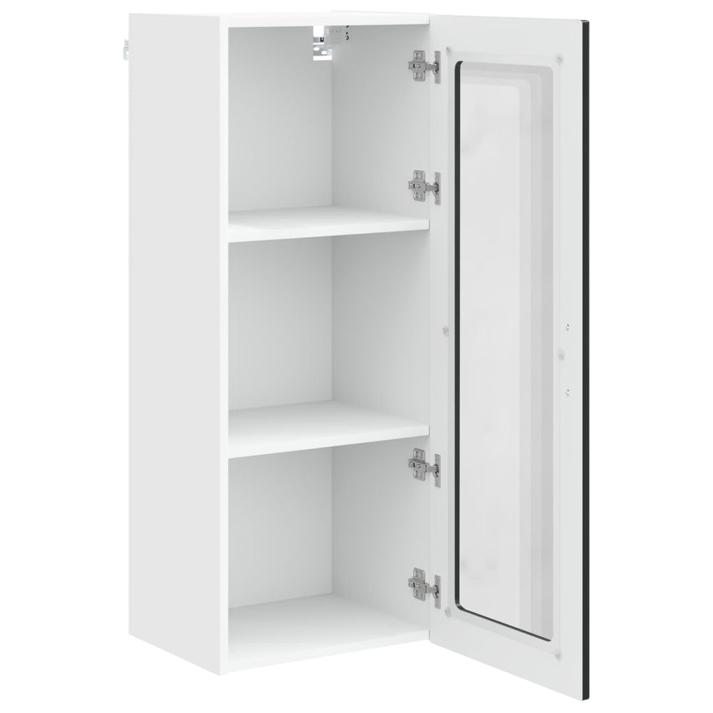 Wandglas-Schrank PORTO Schwarz 40 x 31 x 100 cm Holzwerkstoff