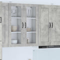 Wandglas-Schrank PORTO Beton Grau 40 x 31 x 100 cm