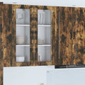 Wandglas-Schrank PORTO Geräucherte Eiche 40 x 31 x 100 cm