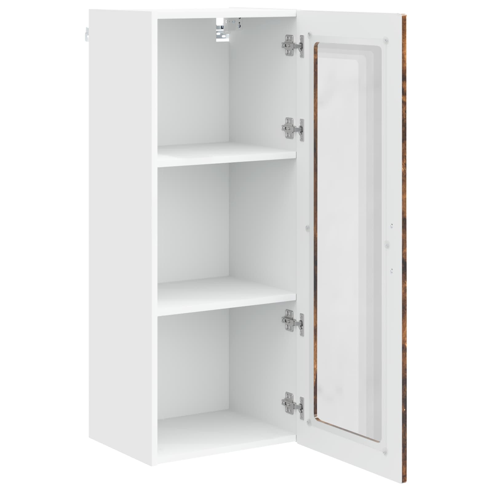 Wandglas-Schrank PORTO Geräucherte Eiche 40 x 31 x 100 cm
