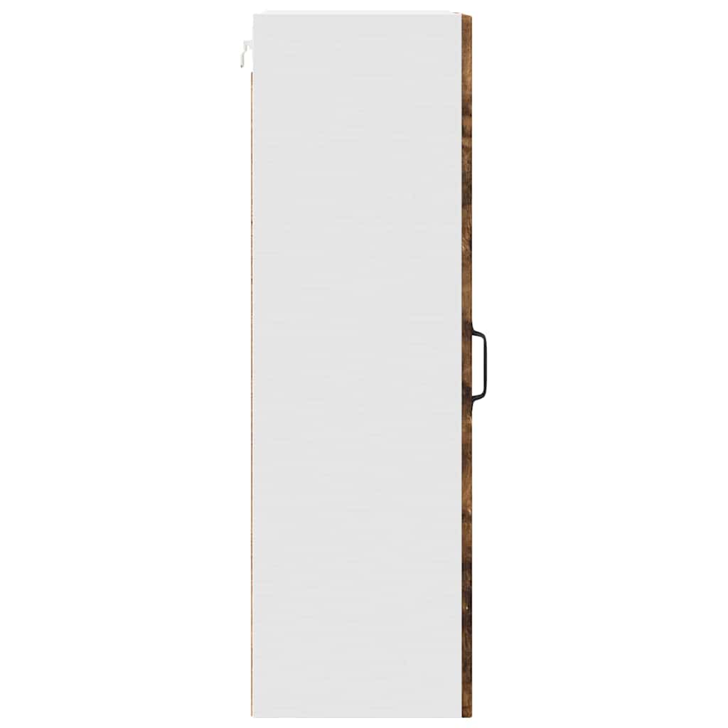 Wandglas-Schrank PORTO Geräucherte Eiche 40 x 31 x 100 cm