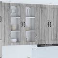 Wandglas-Schrank PORTO Graues Sonoma 40 x 31 x 100 cm