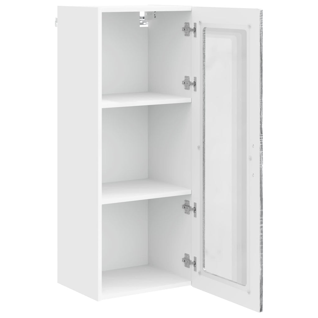 Wandglas-Schrank PORTO Graues Sonoma 40 x 31 x 100 cm