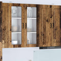 Wandglas-Schrank PORTO Altholz 40 x 31 x 100 cm Holzwerkstoff