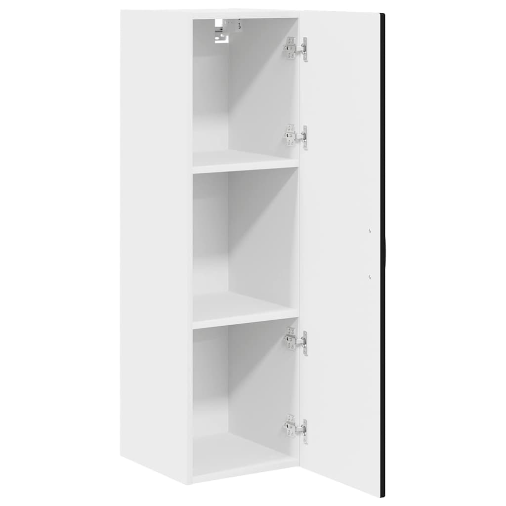 Wandschrank PORTO Schwarz 30 x 31 x 100 cm Holzwerkstoff