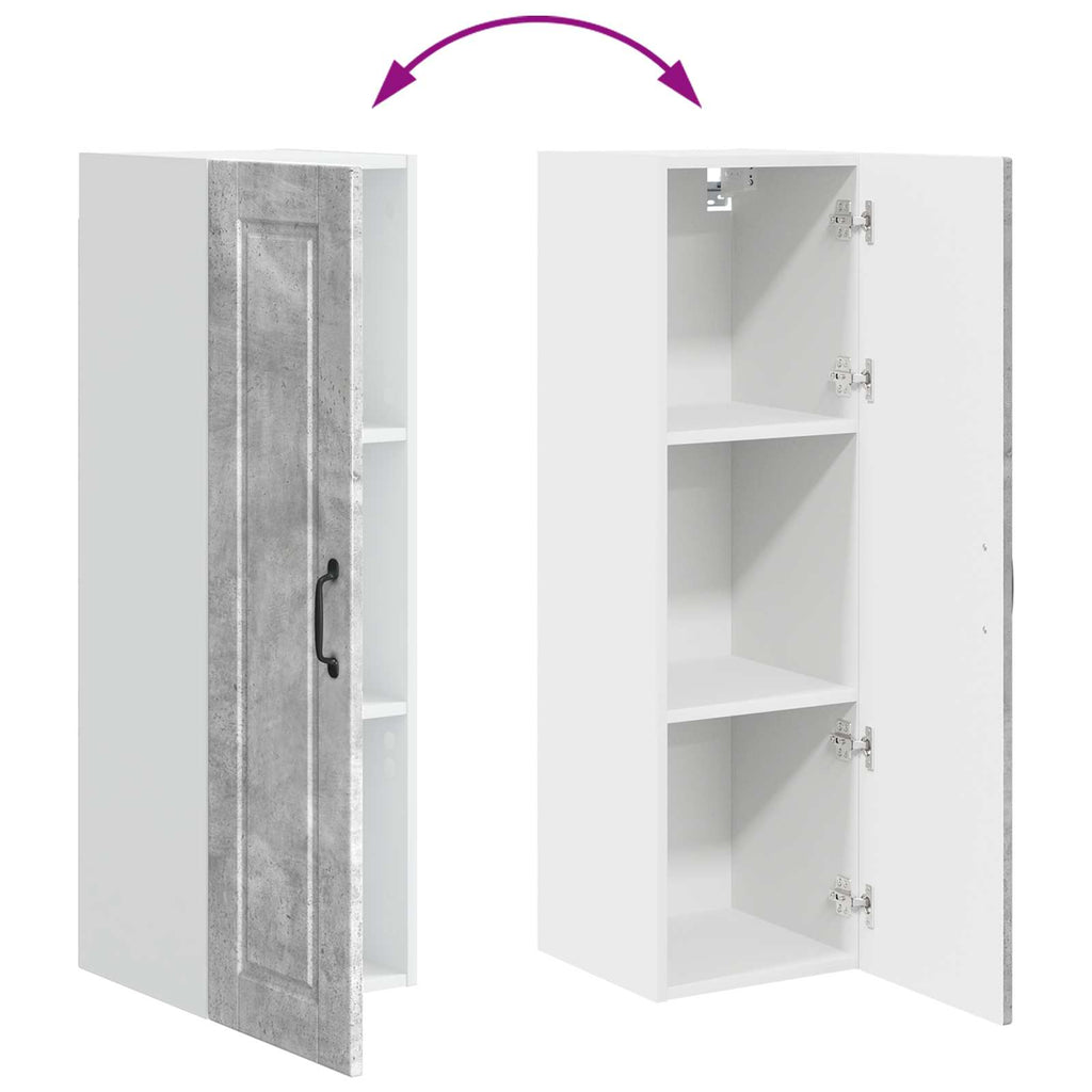 Wandschrank PORTO Beton Grau 30 x 31 x 100 cm Holzwerkstoff