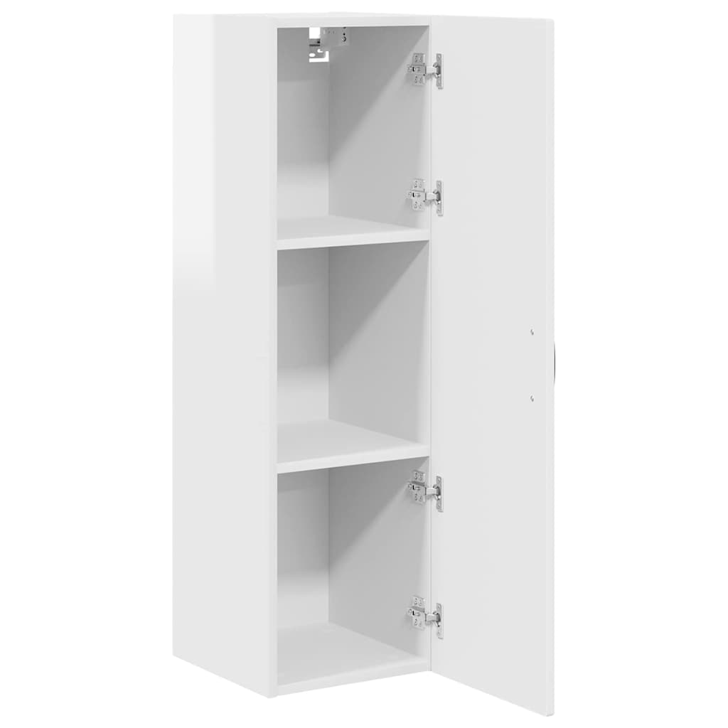 Wandschrank PORTO Hochglanz Weiß 30 x 31 x 100 cm Holzwerkstoff