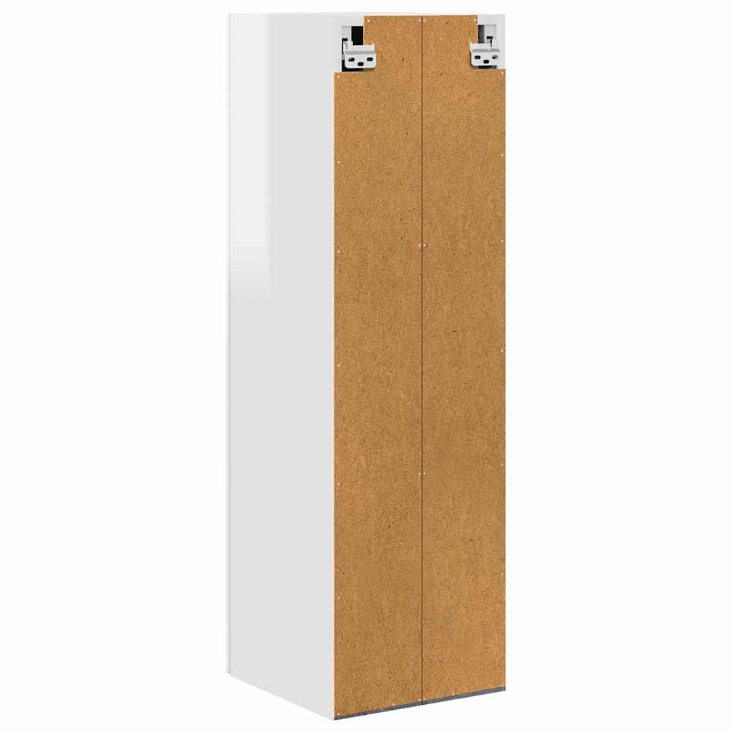 Wandschrank PORTO Hochglanz Weiß 30 x 31 x 100 cm Holzwerkstoff