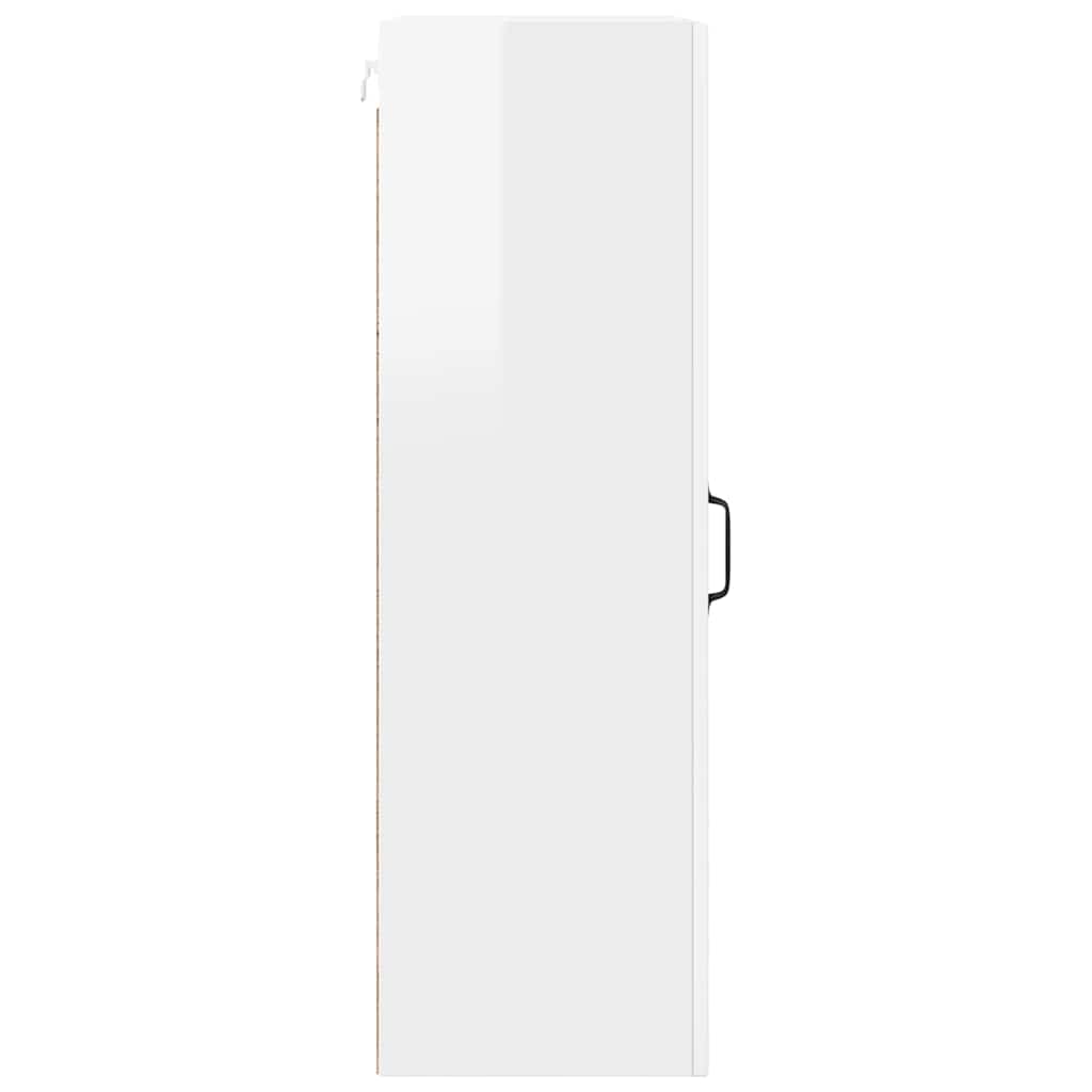 Wandschrank PORTO Hochglanz Weiß 30 x 31 x 100 cm Holzwerkstoff