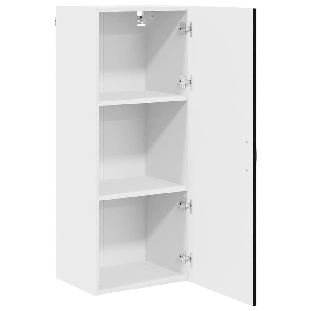Wandschrank PORTO Schwarz 40 x 31 x 100 cm Holzwerkstoff