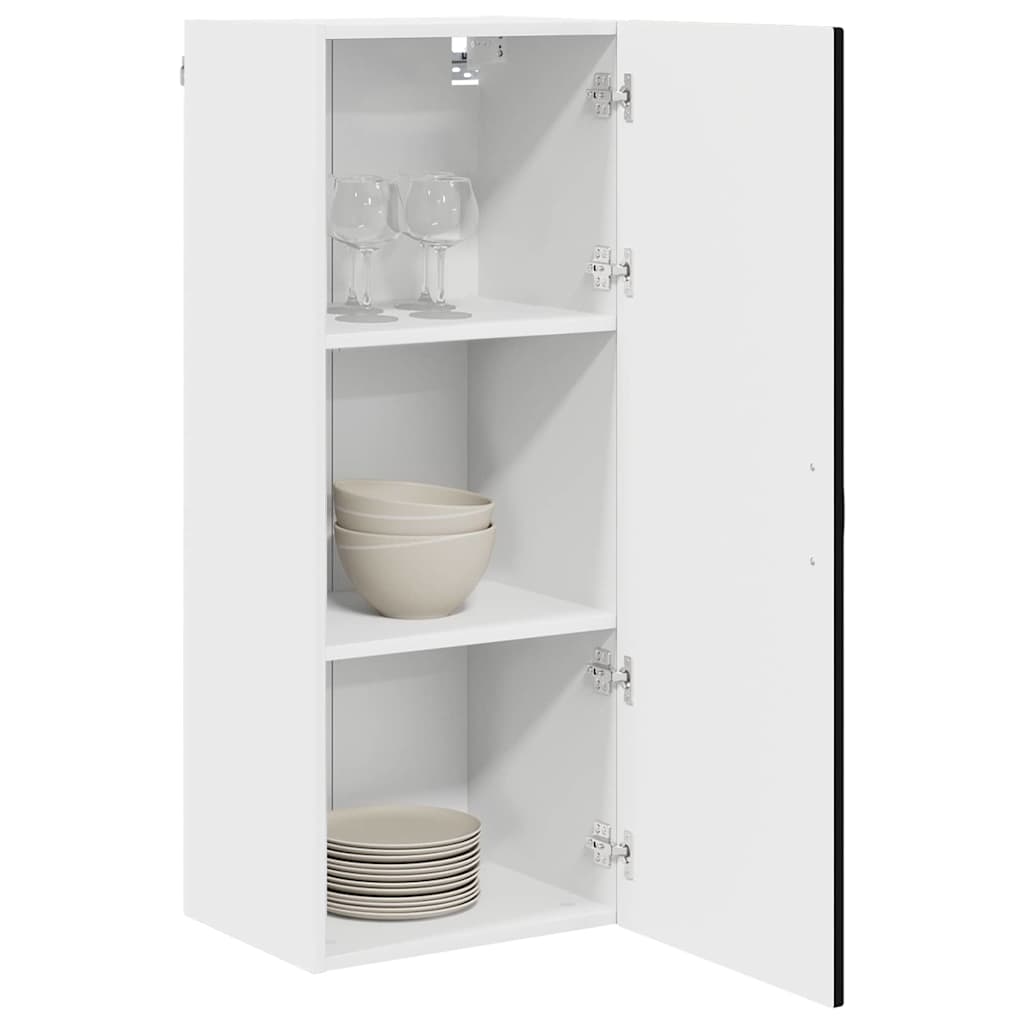 Wandschrank PORTO Schwarz 40 x 31 x 100 cm Holzwerkstoff