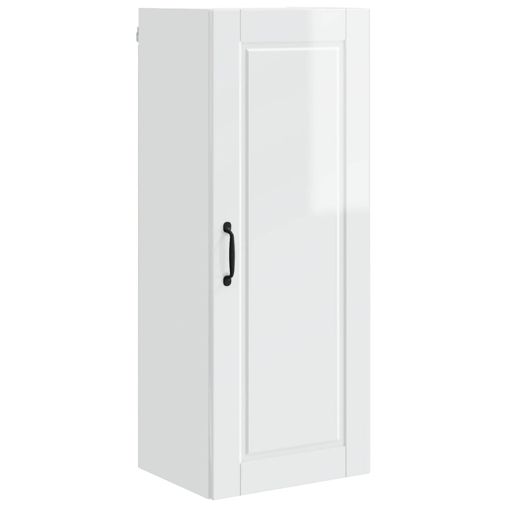 Wandschrank PORTO Hochglanz Weiß 40 x 31 x 100 cm Holzwerkstoff
