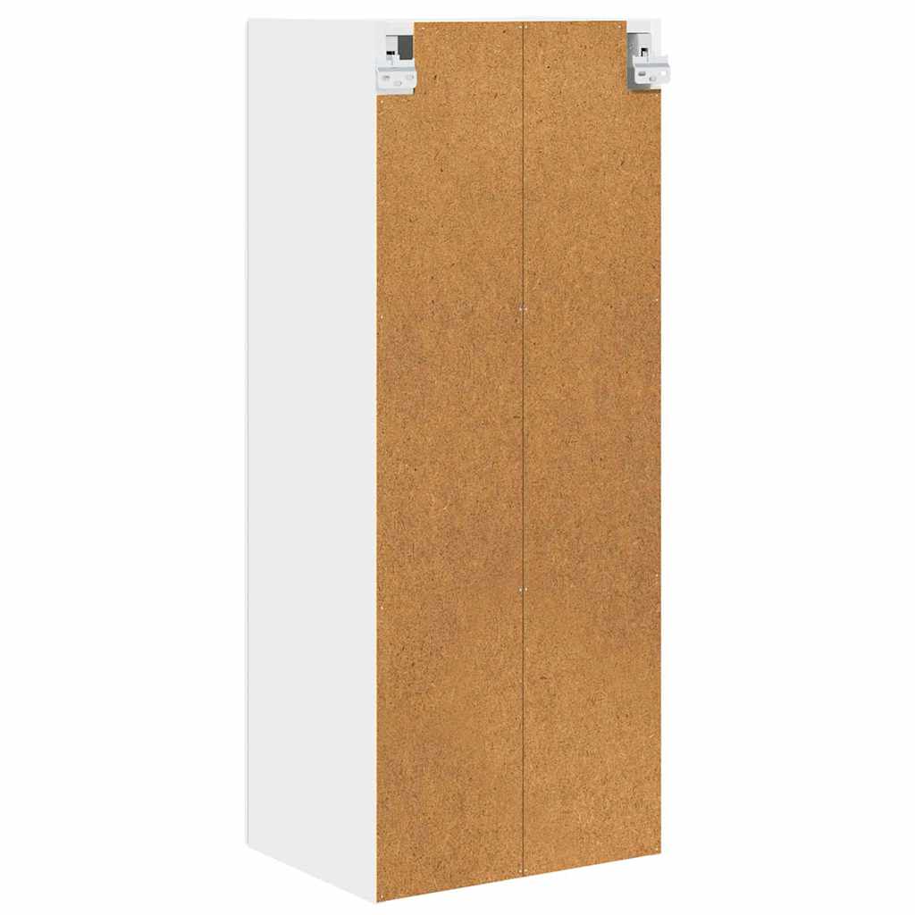 Wandschrank PORTO Hochglanz Weiß 40 x 31 x 100 cm Holzwerkstoff