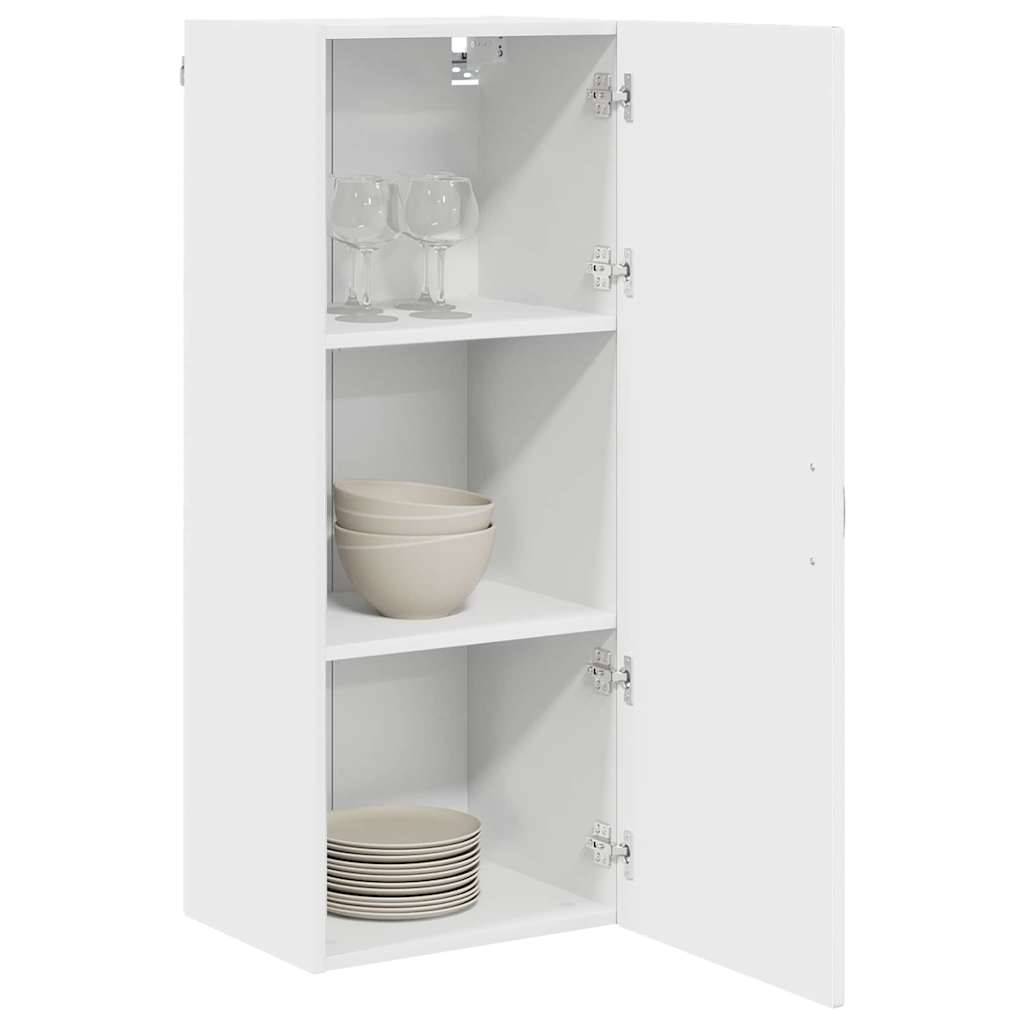 Wandschrank PORTO Hochglanz Weiß 40 x 31 x 100 cm Holzwerkstoff