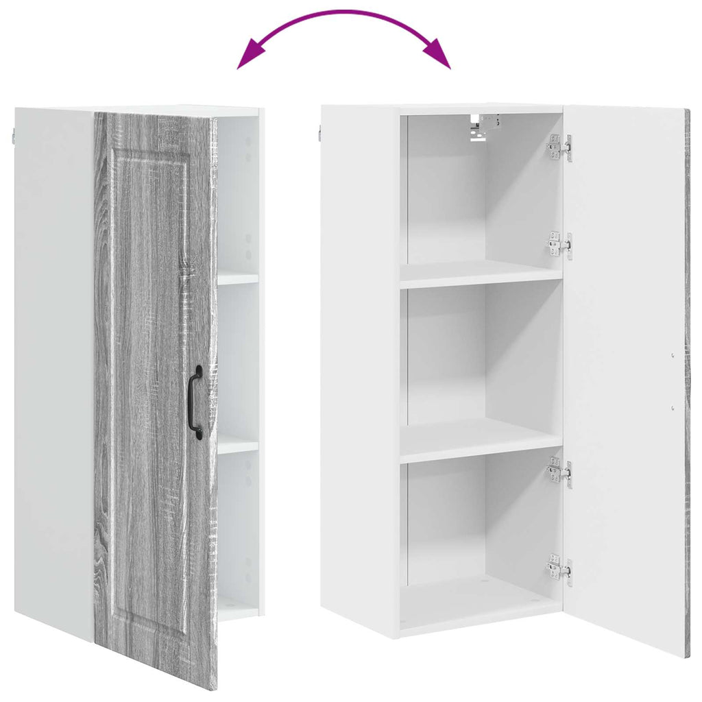 Wandschrank PORTO Graues Sonoma 40 x 31 x 100 cm Holzwerkstoff