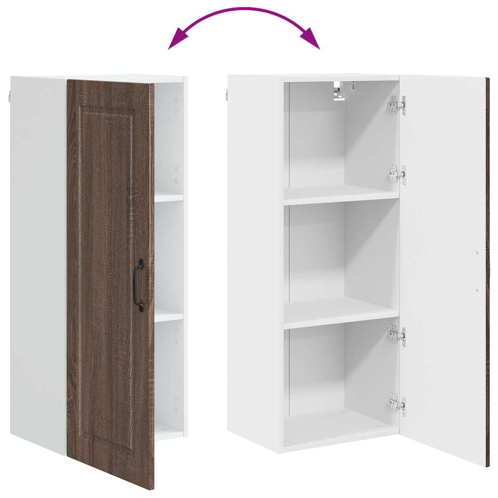Wandschrank PORTO Braun Eichen-Optik 40 x 31 x 100 cm