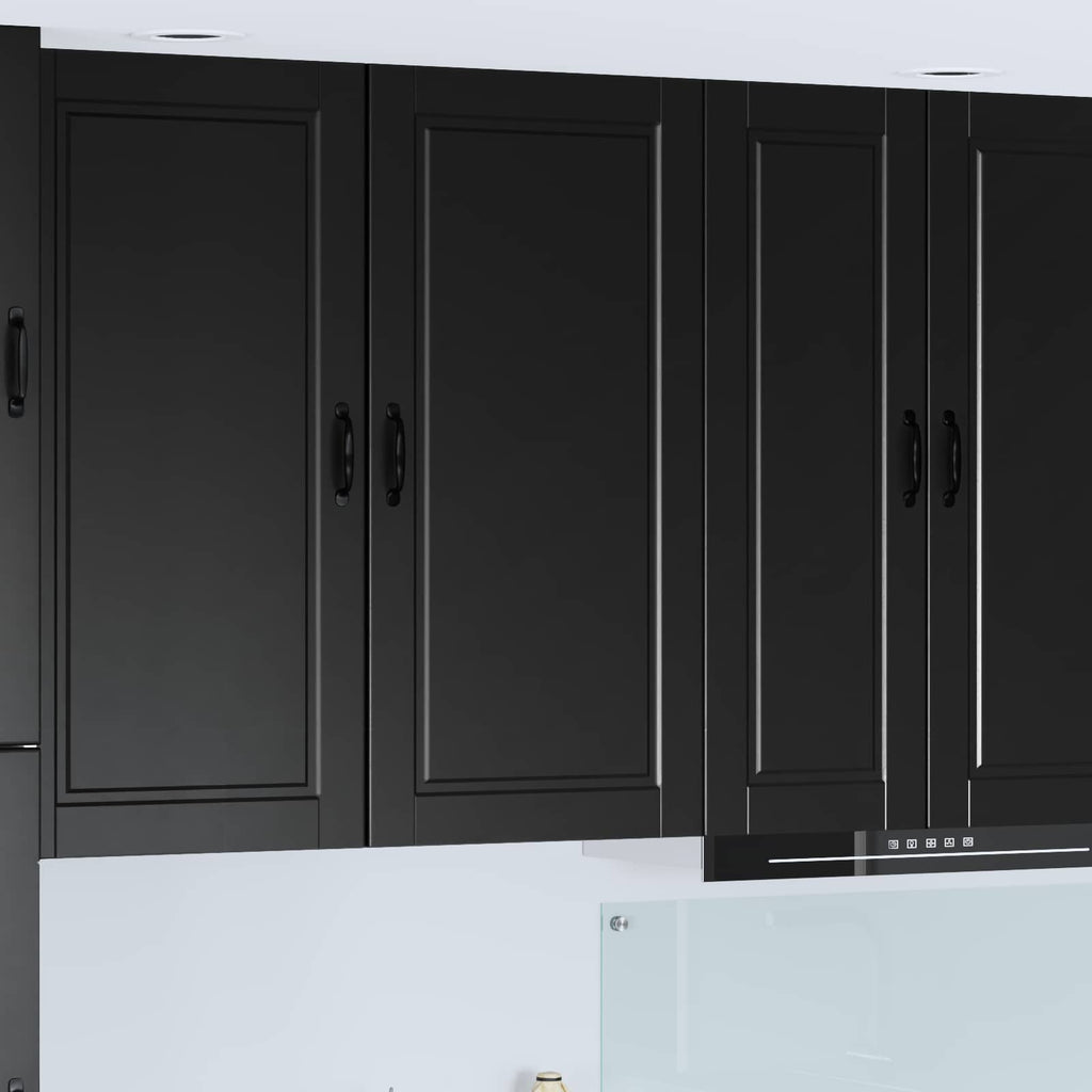 Wandschrank PORTO Schwarz 50 x 31 x 100 cm Holzwerkstoff