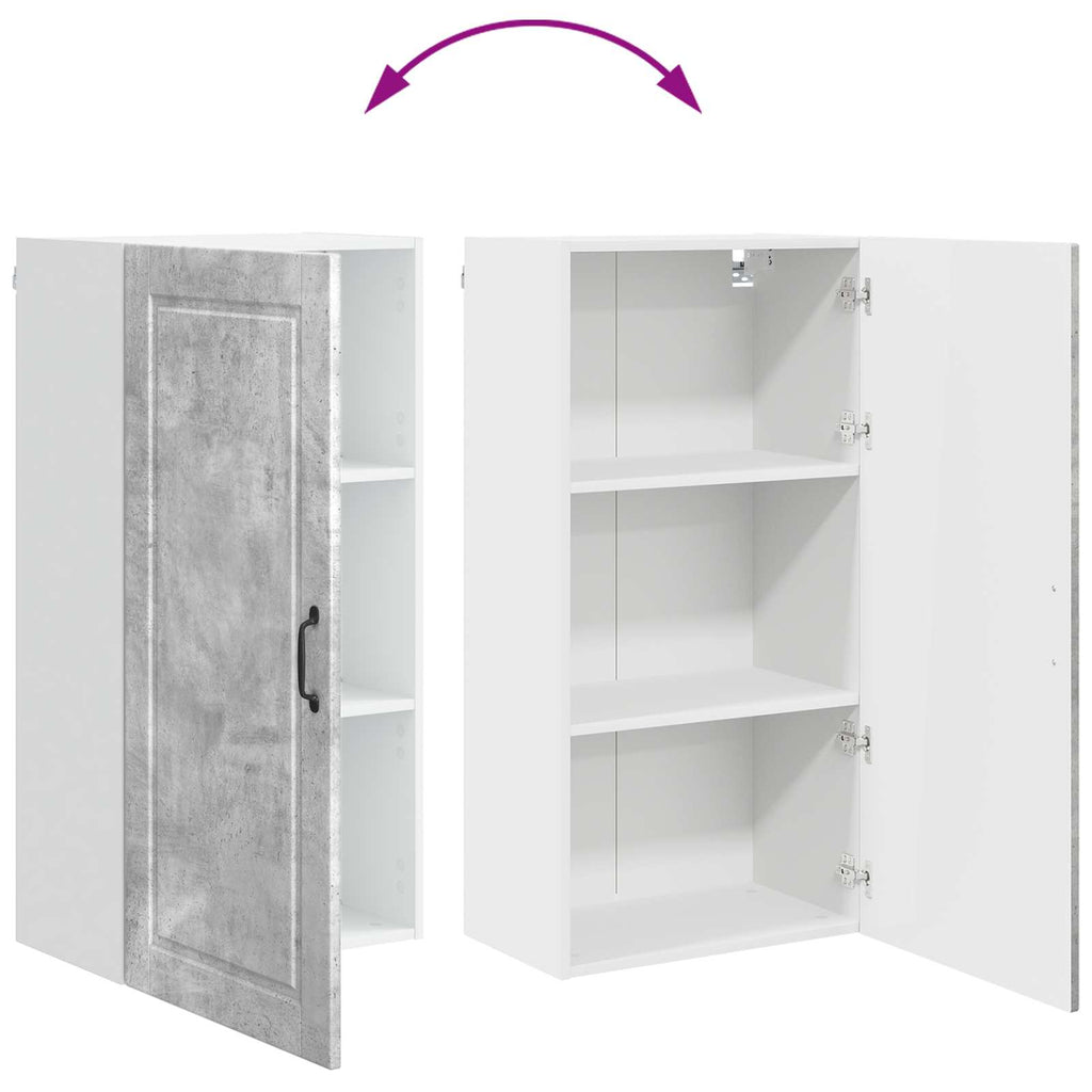 Wandschrank PORTO Beton Grau 50 x 31 x 100 cm Holzwerkstoff