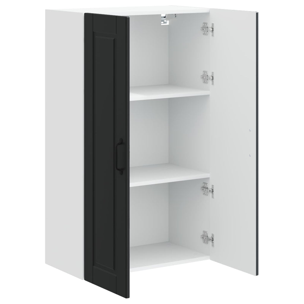 Wandschrank PORTO Schwarz 60 x 31 x 100 cm Holzwerkstoff