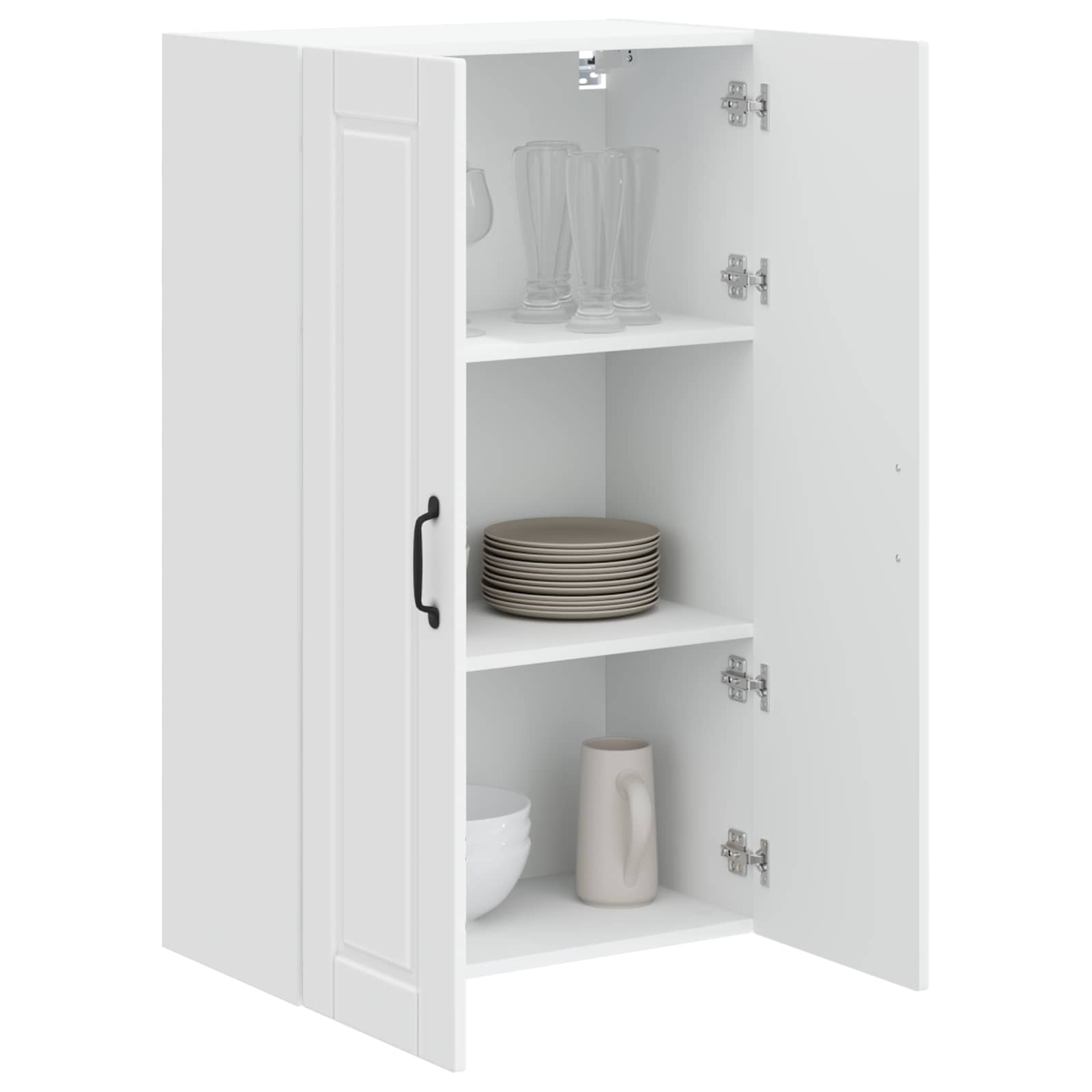 Wandschrank PORTO Hochglanz Weiß 60 x 31 x 100 cm Holzwerkstoff
