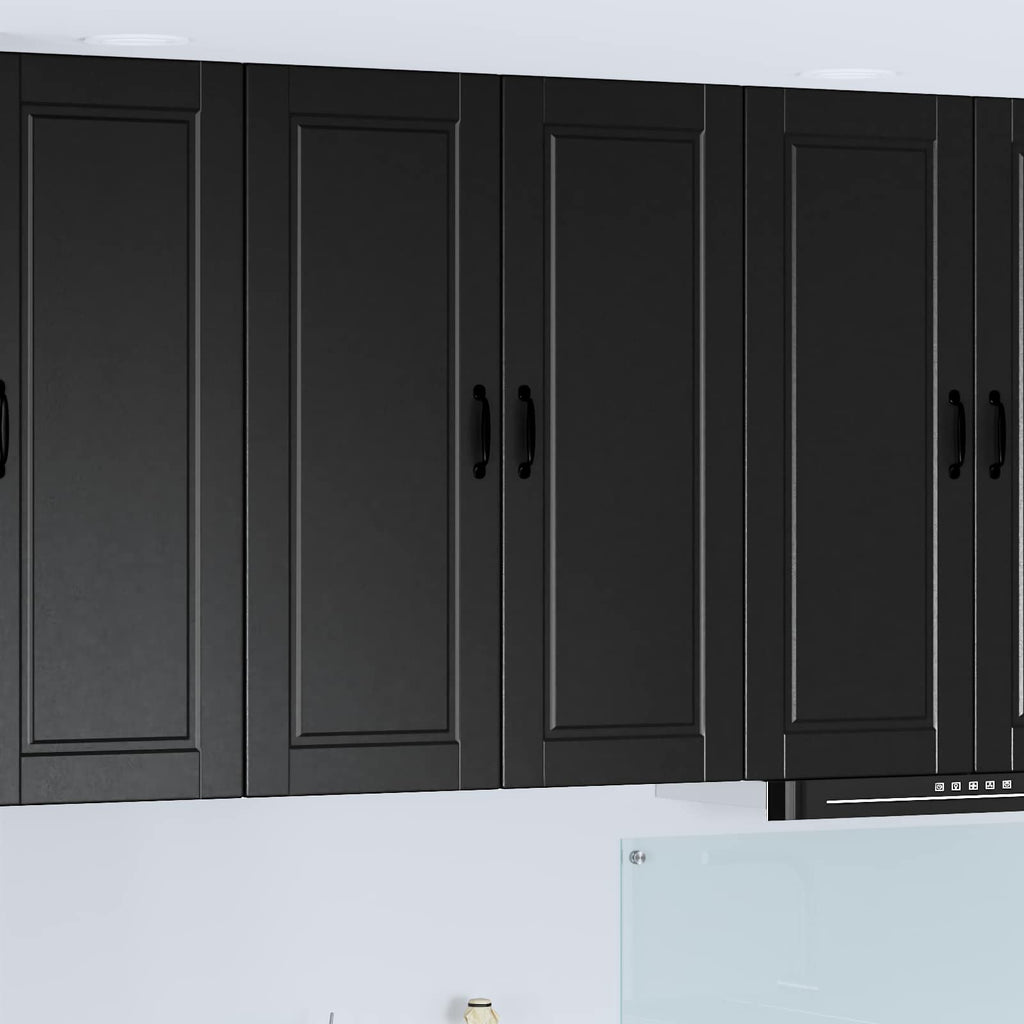 Wandschrank PORTO Schwarz 80 x 31 x 100 cm Holzwerkstoff