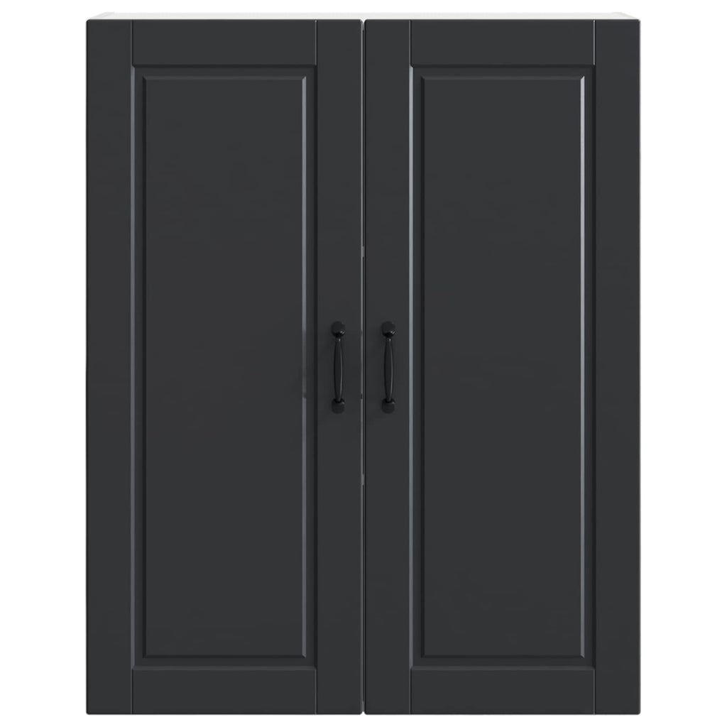 Wandschrank PORTO Schwarz 80 x 31 x 100 cm Holzwerkstoff
