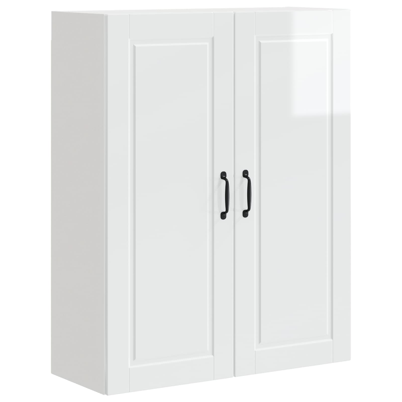 Wandschrank PORTO Hochglanz Weiß 80 x 31 x 100 cm Holzwerkstoff