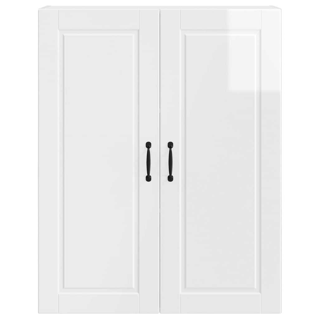 Wandschrank PORTO Hochglanz Weiß 80 x 31 x 100 cm Holzwerkstoff