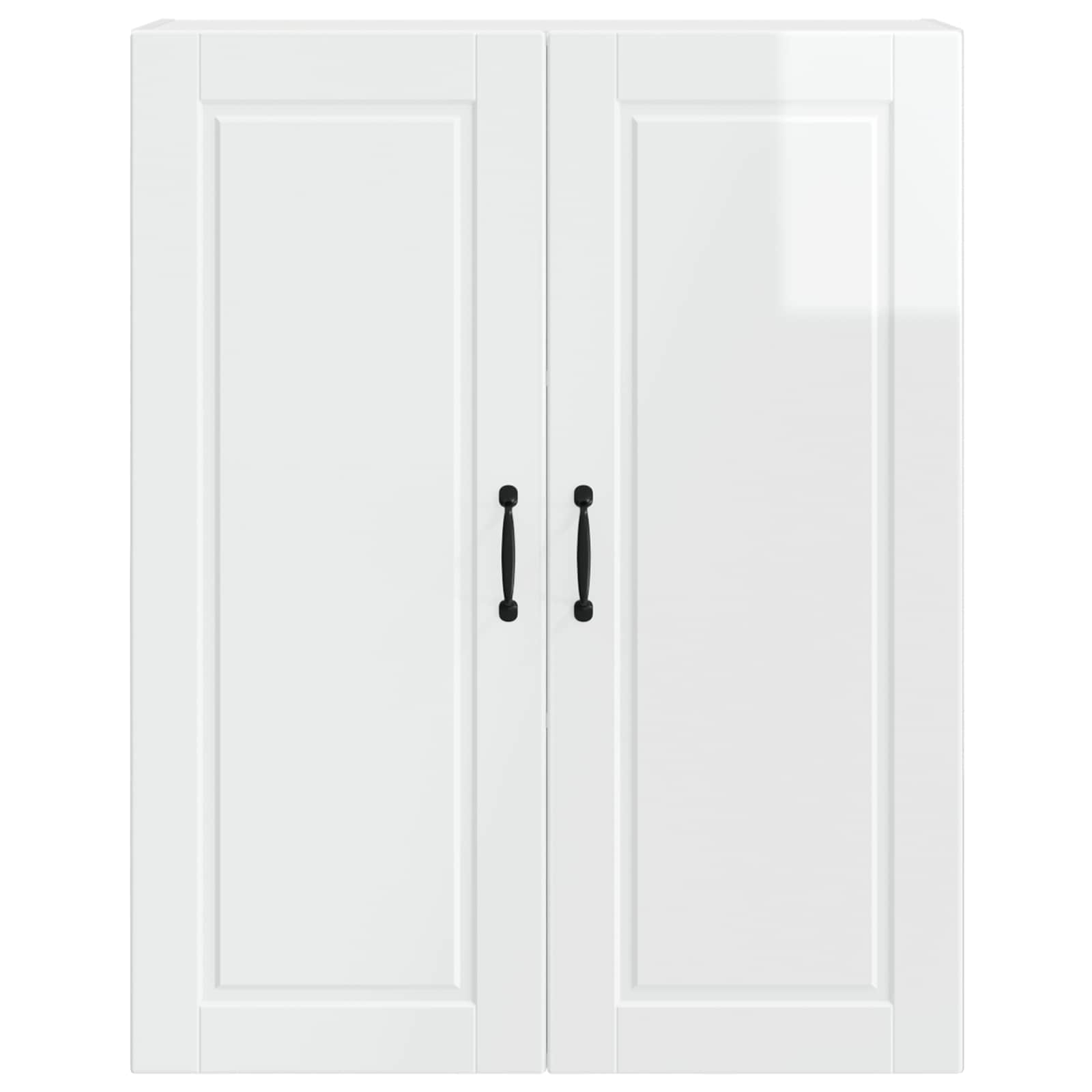 Wandschrank PORTO Hochglanz Weiß 80 x 31 x 100 cm Holzwerkstoff