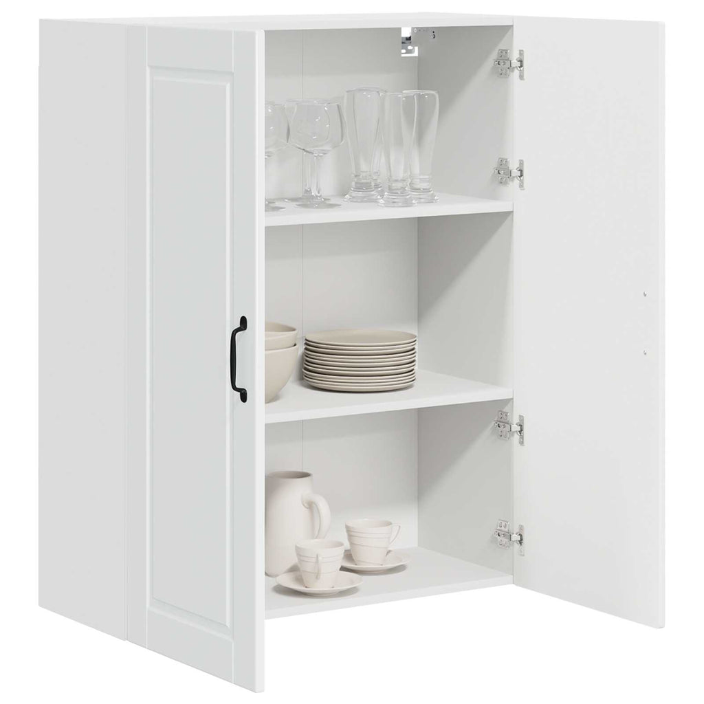 Wandschrank PORTO Hochglanz Weiß 80 x 31 x 100 cm Holzwerkstoff