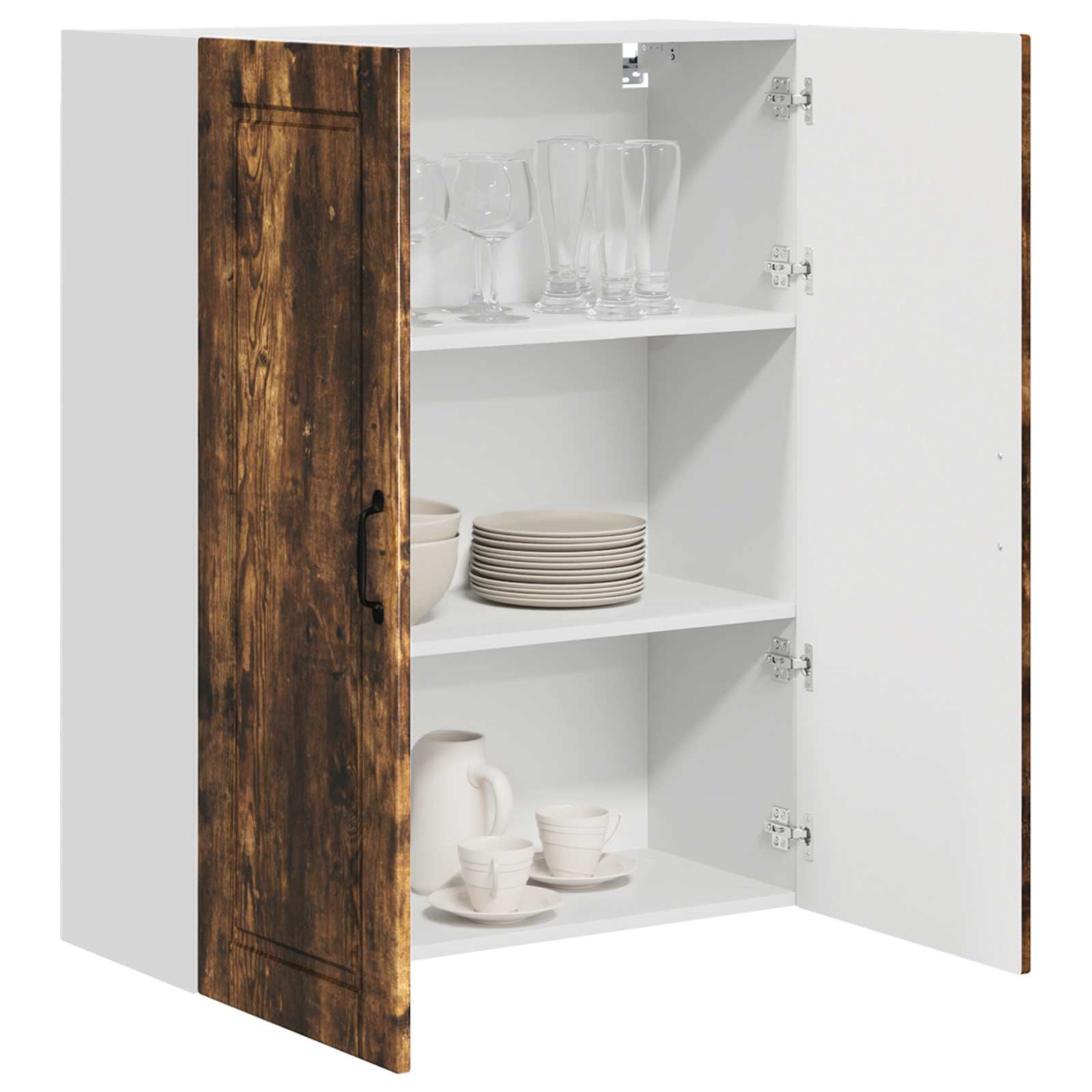 Wandschrank PORTO Geräucherte Eiche 80 x 31 x 100 cm
