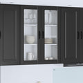 Wandglas-Schrank PORTO Schwarz 80 x 31 x 100 cm Holzwerkstoff