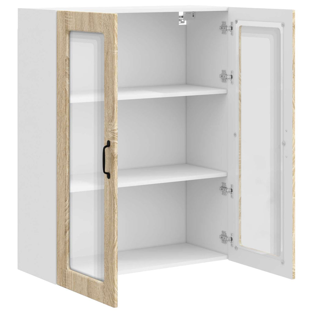 Wandglas-Schrank PORTO Sonoma-Eiche 80 x 31 x 100 cm