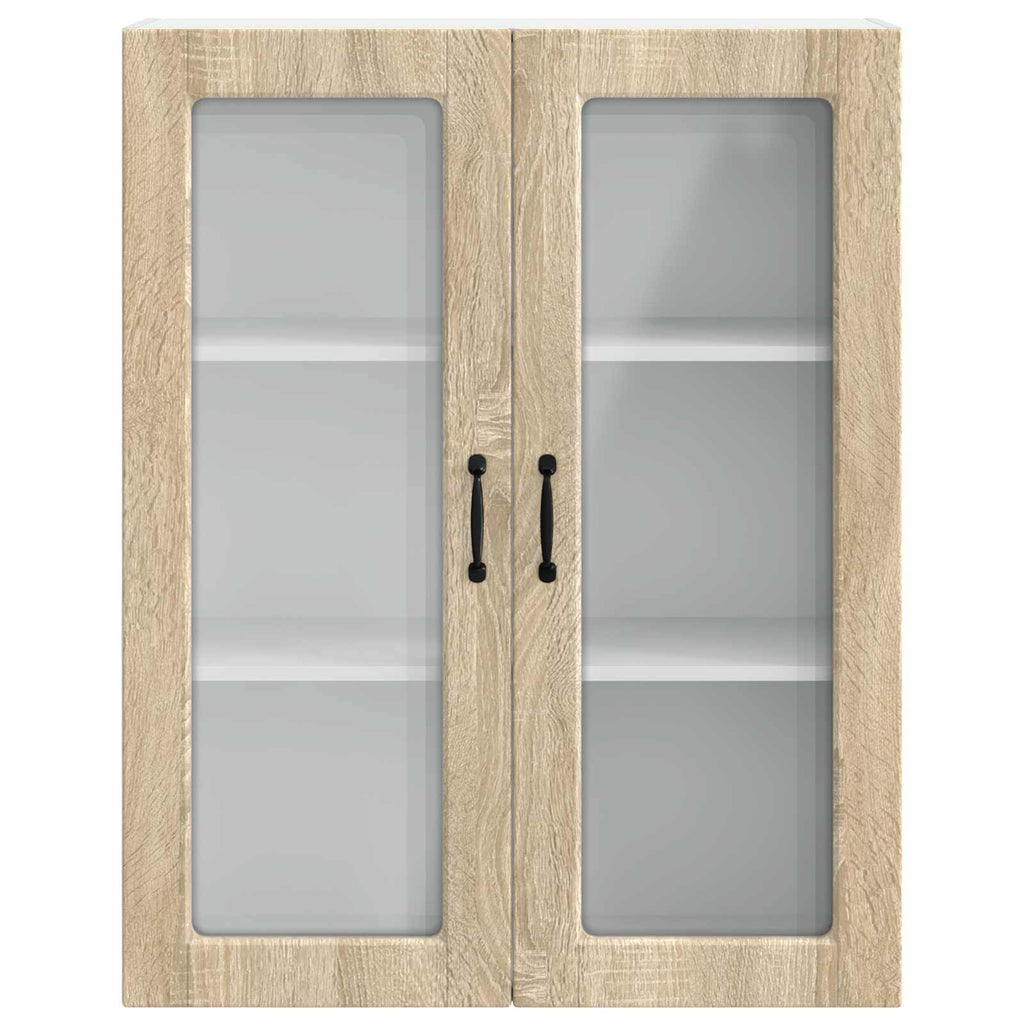 Wandglas-Schrank PORTO Sonoma-Eiche 80 x 31 x 100 cm