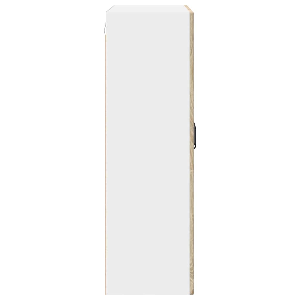 Wandglas-Schrank PORTO Sonoma-Eiche 80 x 31 x 100 cm