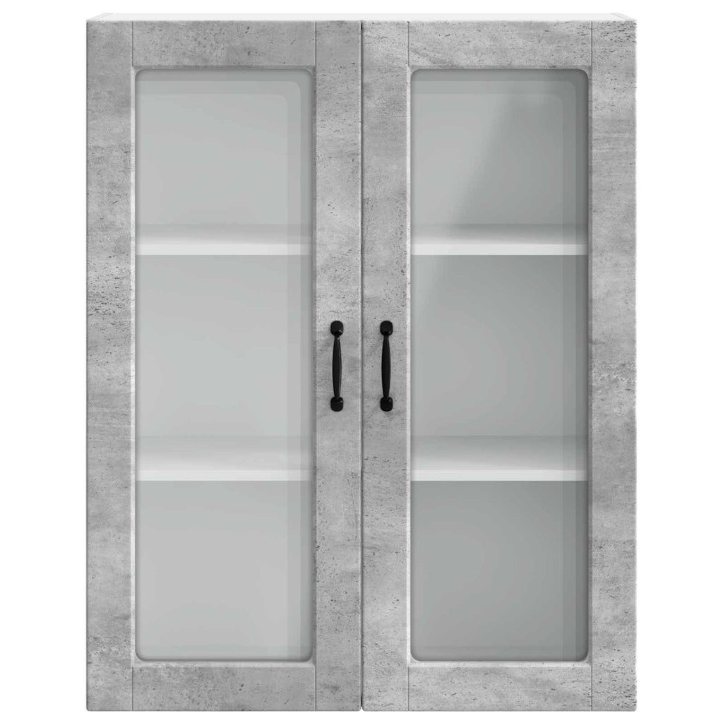 Wandglas-Schrank PORTO Beton Grau 80 x 31 x 100 cm